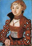 Portrait dune noble dame saxonne Lucas  Cranach